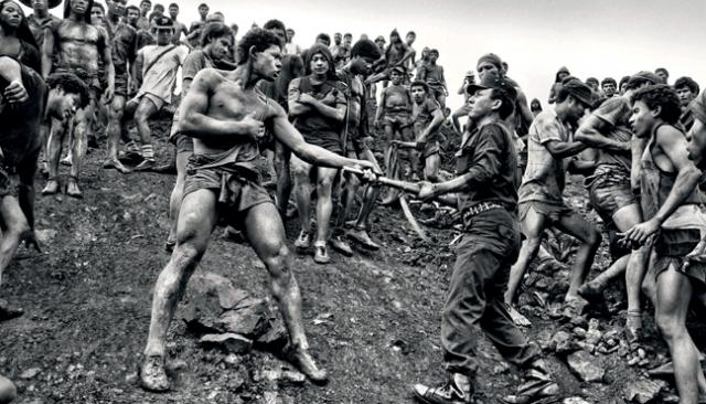 Confrontation at a Brazilian gold pit-mine, by Sebastiao Salgado